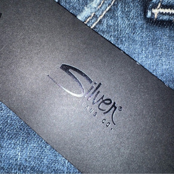 NWT Size 24 x 4 Silver Jeans Co. Suki Mid Rise Curvy Distressed Denim Shorts - Picture 5 of 5